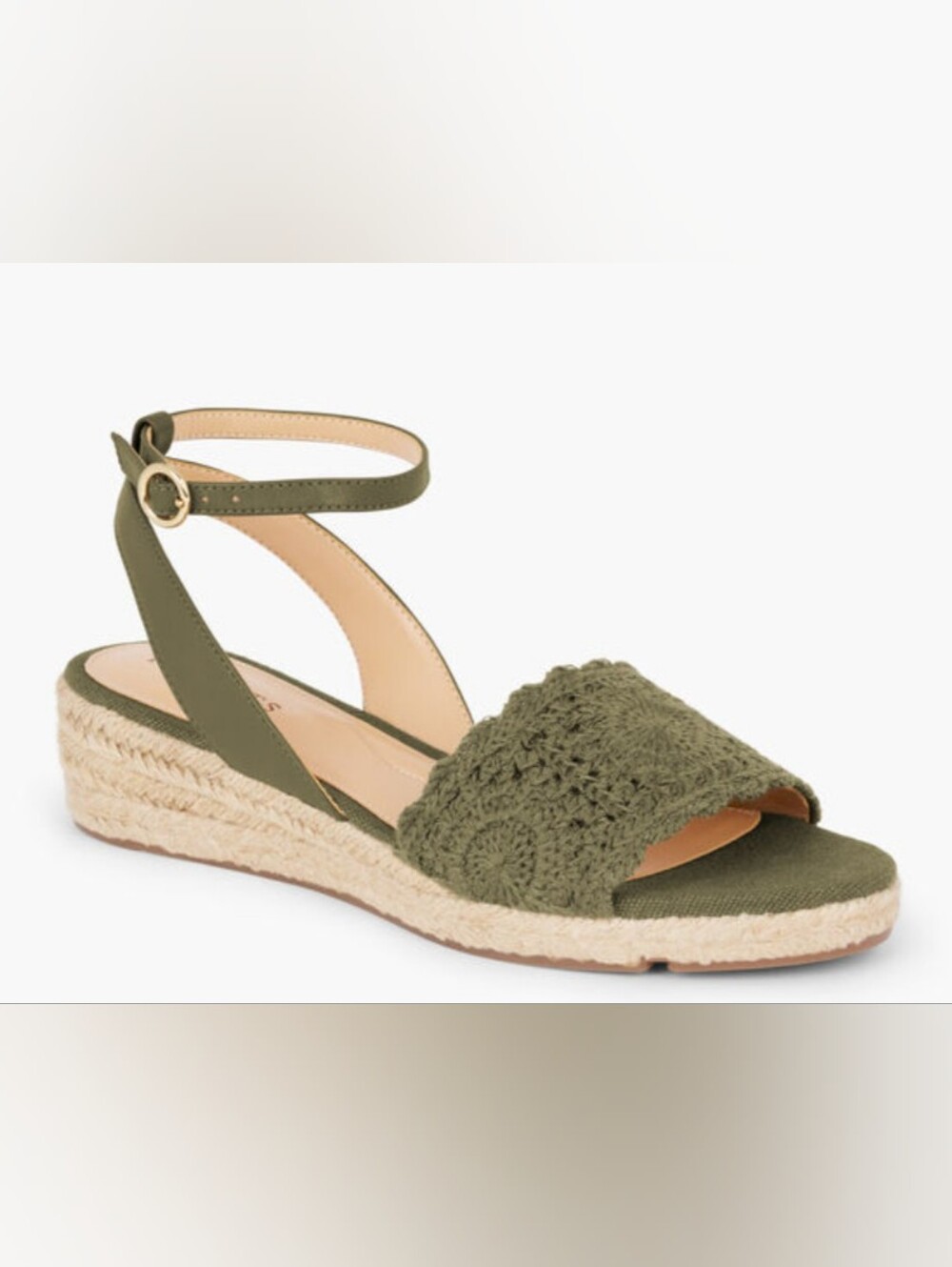 Talbots Pamela Crochet Wedge Sandals - Size 8